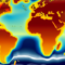 An illustration displaying the drastic shifts in sea surface temperatures